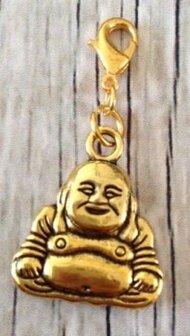 Memory lockets bead dangle Buddha goud kleurig