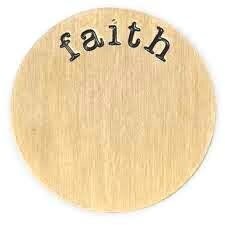 Memory lockets plate faith goud kleurig