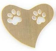 Memory lockets heart plate dogfeet