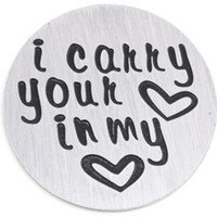 Memory plate i carry your heart