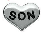 Memory lockets charm heart son