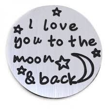 Memory plate I love you to the moon