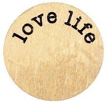 Memory lockets plate love life goud kleurig