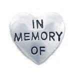 Memory lockets charm heart in memory of