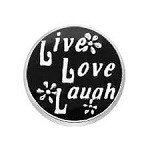 Memory lockets charm live love laugh black