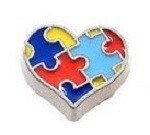 Memory lockets charm heart puzzle