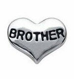 Memory lockets charm heart brother