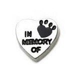 Memory lockets charm heart in memory of