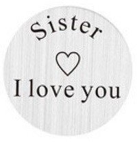 Memory lockets plate sister I love you