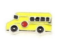 Memory lockets charm American schoolbus