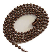 80cm RVS chocolade kleur bolletjes ketting