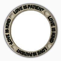 Memory lockets plate ring love is kind love is patient