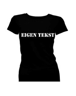 T-shirt met korte mouw bedrukt met eigen tekst