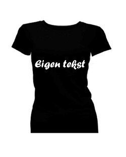 T-shirt met korte mouw bedrukt met eigen tekst