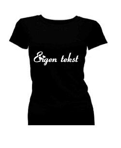 T-shirt met korte mouw bedrukt met eigen tekst