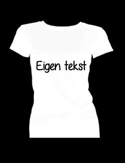 T-shirt met korte mouw bedrukt met eigen tekst