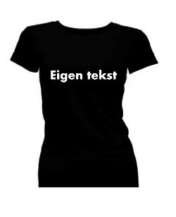 T-shirt met korte mouw bedrukt met eigen tekst