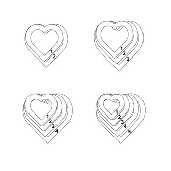 5 namen - Naamketting hart gegraveerd sterling zilver 925