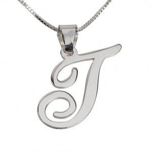 Naamketting disc monogram 1 letter