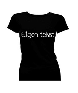 T-shirt met korte mouw bedrukt met eigen tekst