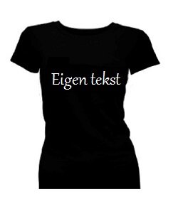 T-shirt met korte mouw bedrukt met eigen tekst