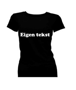 T-shirt met korte mouw bedrukt met eigen tekst